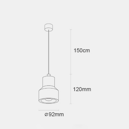 Suspension design en ciment style terrazzo coloré
