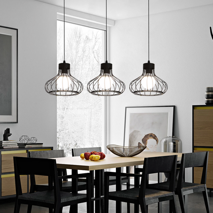 Suspension industrielle avec lampe en cage design — LZ4X7Q