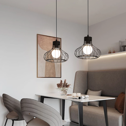 Suspension industrielle avec lampe en cage design — LZ4X7Q