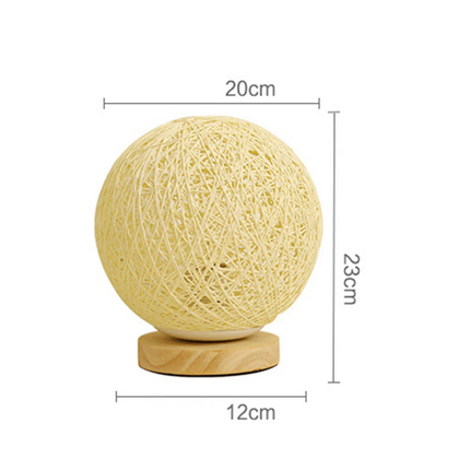 Lampe de table sphérique en bois naturel — LZ4X9P2