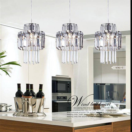 Suspension LED en cristal au design industriel — LZ4X9P2Q