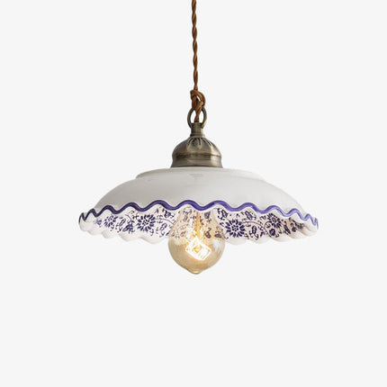 Suspension LED moderne avec abat-jour en céramique blanc Riya — LZ4X9P2