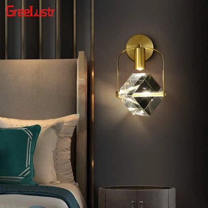 Applique murale LED cristal luxe pour intérieur maison et entrée — LZ4X9B2