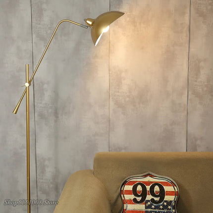 Lampadaire nordique au design simple finition or — LZ4X7Q9