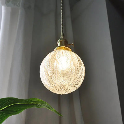 Suspension décorative en verre et cuivre style nordique rétro — LZ4X9P
