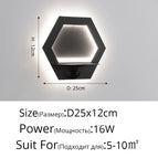 Pentagone noir 16W / Blanc froid (5 500-7 000 K).