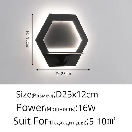 Applique murale LED économique au design nordique avec étagère intégrée — LZ4X9M2