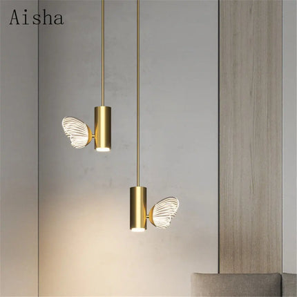 Suspension LED artistique papillon style nordique pour cafés et restaurants — LZ4P9XQ
