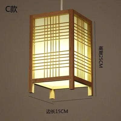 Lustre suspension en bambou style zen pour ambiance relaxante — LZ7D9X