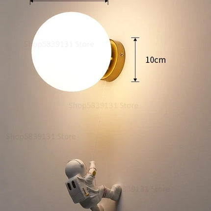 Applique murale enfant design astronaute avec étoiles et lune — LZ4X9P