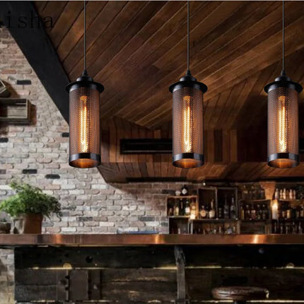 Suspension industrielle en fil de fer barbelé pour bar et restaurant — LZ4T9X1