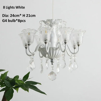 Suspension mini créative avec abat-jour en verre et cristal — LZ4P9XQ