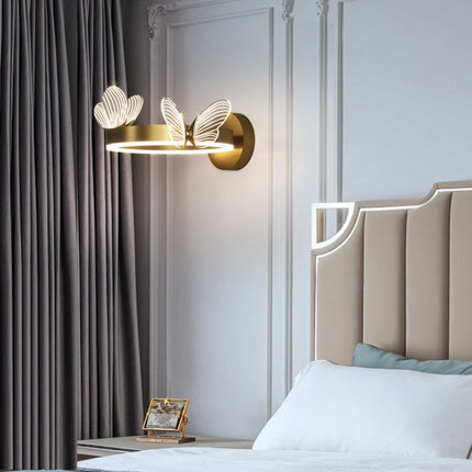 Applique murale LED ronde en métal design Papillon — LZ4X9Q2N
