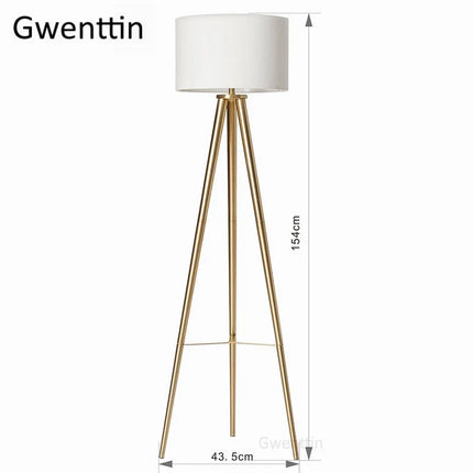 Lampadaire décoratif en fil de soie avec trépied style nordique — LZ4X9M