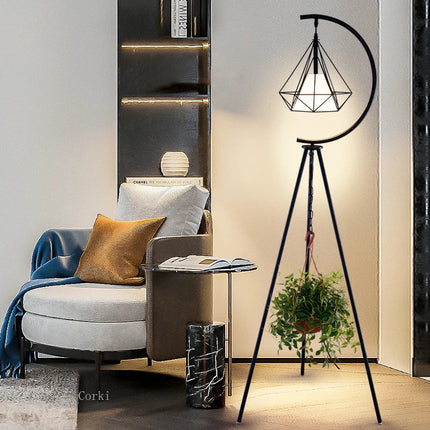 Lampadaire LED en fer forgé au design nordique moderne — LZ4X9P2