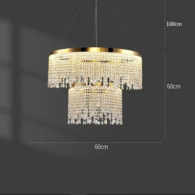 Lustre en cristal au design postmoderne pour décoration intérieure élégante — LZ4X9T2