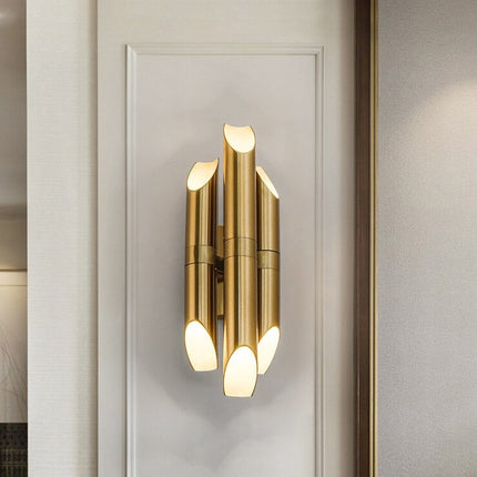 Applique murale LED moderne en tube doré Corden — LZ4N7Q2