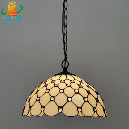 Lustre suspension style Tiffany pour café, bar ou restaurant — LZ4X9Q2