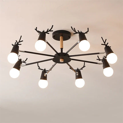 Lustre LED en bois style macaron pour chambre d’enfants — LZ4X9P