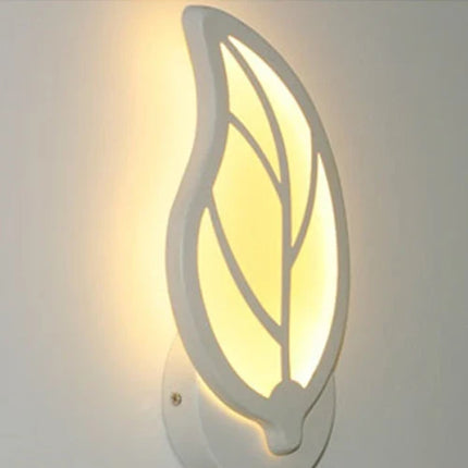 Applique murale LED créative en acrylique avec motif feuilles — LZ4X9T2