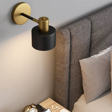 Applique murale LED en noir et laiton doré Aveiro — LZ4X9T