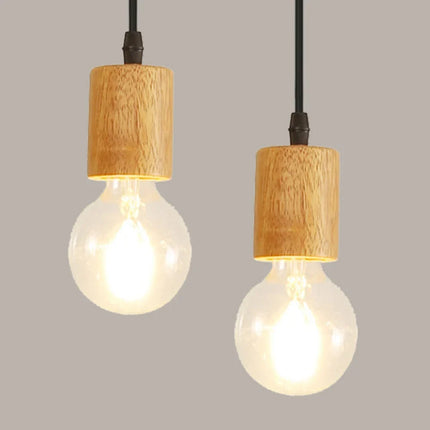 Suspension vintage industrielle rustique en bois Mengjay — LZ4N7Q2
