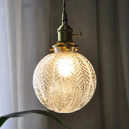 Suspension décorative en verre et cuivre style nordique rétro — LZ4X9P