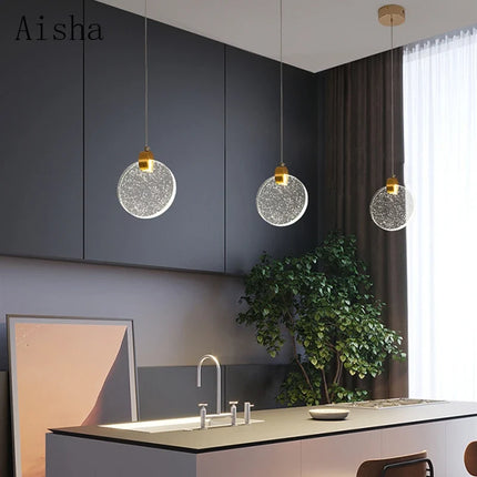 Suspension moderne en cristal avec éclairage LED intégré — LZ4X9T