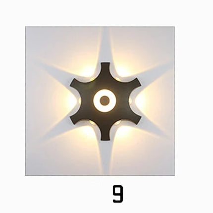 Applique murale LED noire étanche IP65 pour extérieur jardin et porche — LZ4X9T2