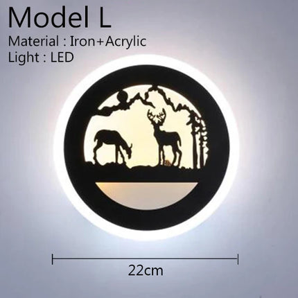 Applique murale moderne en acrylique style américain pour intérieur raffiné — LZ4N7Q2