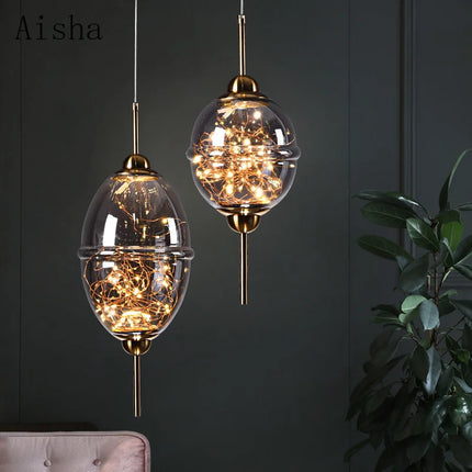 Suspension moderne en verre créatif pour bar et boutique — LZ4X9P