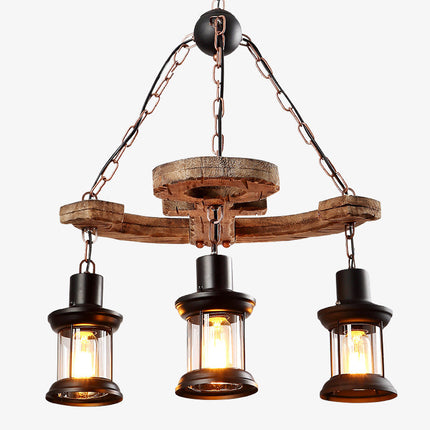 Lustre vintage avec base en bois en forme d'ancre Alaska — LZ4N7Q2W