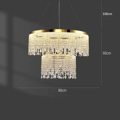 Lustre en cristal au design postmoderne pour décoration intérieure élégante — LZ4X9T2