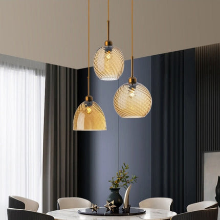 Suspension LED moderne avec abat-jour en verre Alvaro — LZ4X9T2