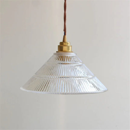 Suspension LED en verre et laiton style loft moderne — LZ4XJ9