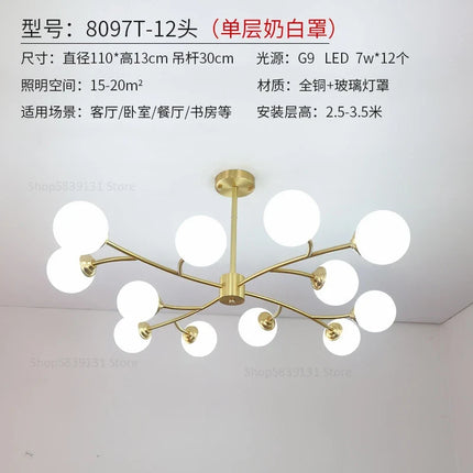 Lustre suspension LED moderne style moléculaire nordique — LZ4X9P2
