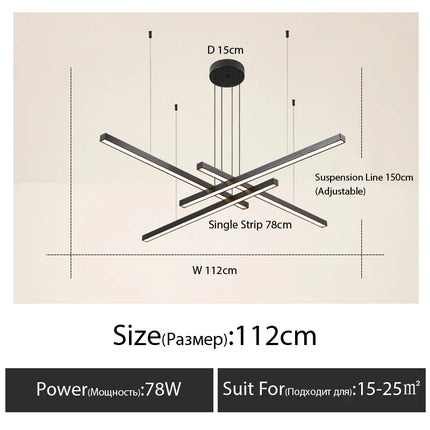 Lustre suspension moderne minimaliste pour ambiance chaleureuse — LZ4X9T