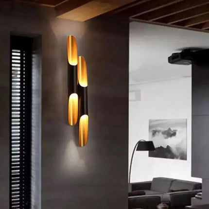 Applique murale Coltrane LED 2 lumières noir et doré en aluminium — LZ4X9B