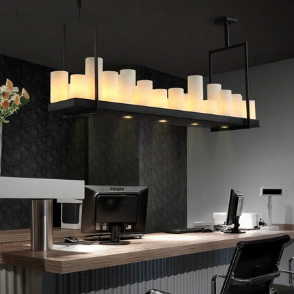 Lustre LED nordique en verre pour salle à manger et cuisine — LZ4X9Q2