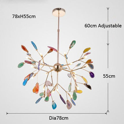Lustre moderne LED en cristal coloré Sariya — LZ4M9XQ