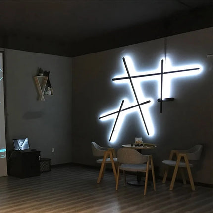 Applique murale LED longue bande rétroéclairée style art déco — LZ4X9T