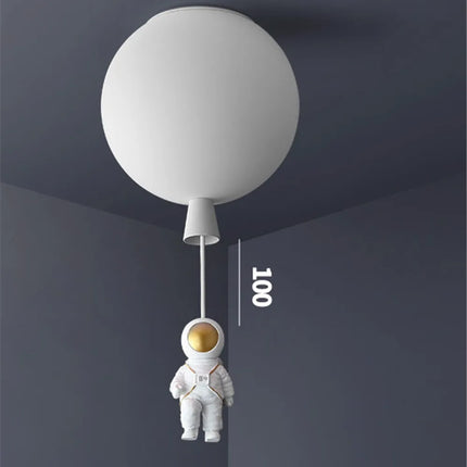 Plafonnier LED nordique avec motif astronaute et ballons pour enfants — LZ4X9QJ
