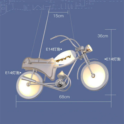 Lustre LED nordique en acrylique moto pour chambre d'enfants — LZ4P9XQ