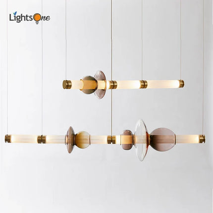 Suspension simple en verre pour hall et salle à manger duplex — LZ4XJ9