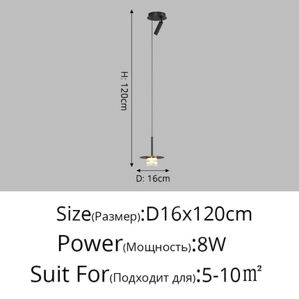 Suspension de chevet minimaliste petit lustre moderne — LZ4X9P