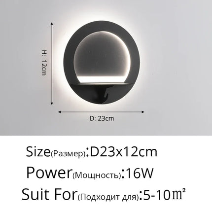 Applique murale LED économique au design nordique avec étagère intégrée — LZ4X9M2