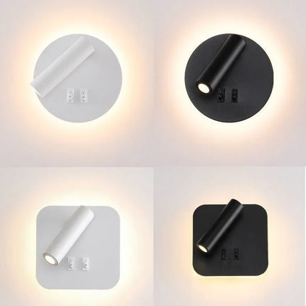 Lustre LED minimaliste avec interrupteur et spot décoratif — LZ4XJ9
