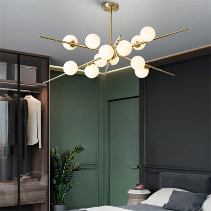 Lustre LED suspension boule en verre style nordique pour bar café — LZ4X9P2