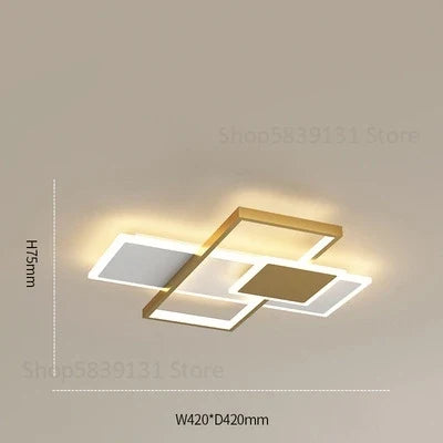 Plafonnier carré moderne avec éclairage LED intégré — LZ4X9B