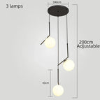 3 lampes noires / Lumière neutre